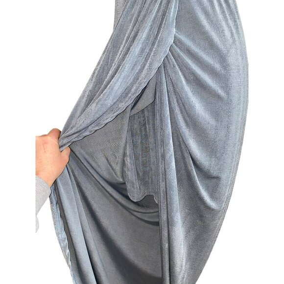 New Mable Blue Date Night MIDI Deep V-Neck & Crisscross Back Medium - Picture 15 of 15